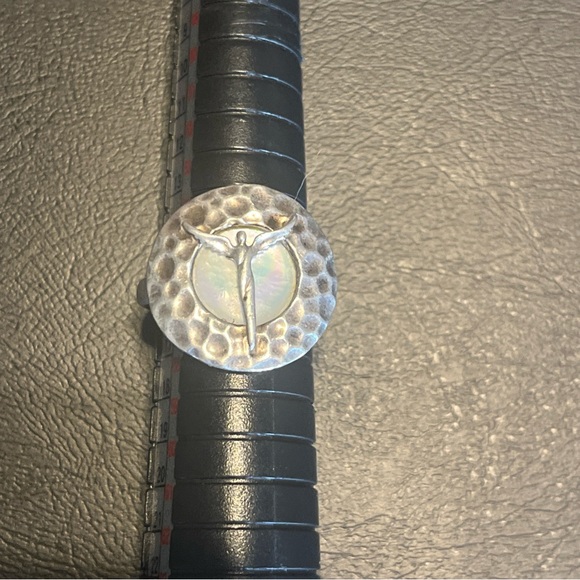 LAVAGGI 925 STERLING SILVER PEARL "ANGELS OF RECONCILIATION" RING SIZE 8 4048 - Picture 1 of 6